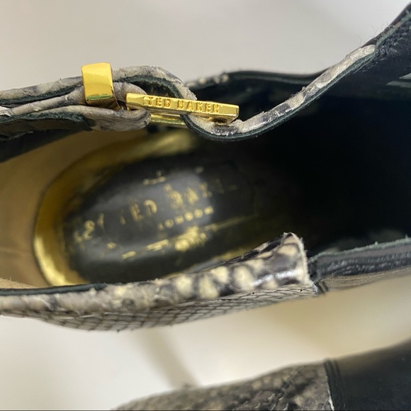 Ted Baker Snakeskin High Heel Booties Size 40.5 - Picture 12 of 15